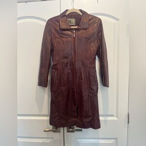 Versace Deep Burgundy Leather Jacket